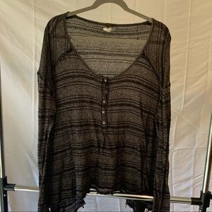 Free People Oversized Henley Sweater
